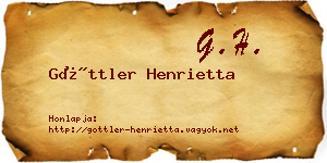 Göttler Henrietta névjegykártya